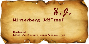 Winterberg József névjegykártya