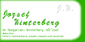 jozsef winterberg business card